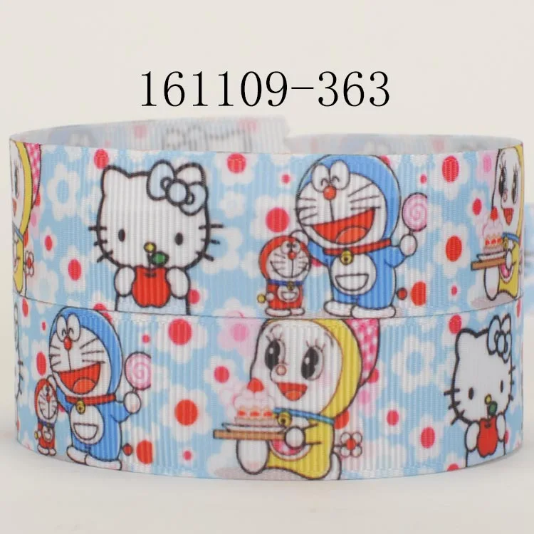 161109-363 10 ярдов-разные размеры-живой мультфильм Doraemon лента напечатанная Grosgrain лента - Цвет: 161109-363