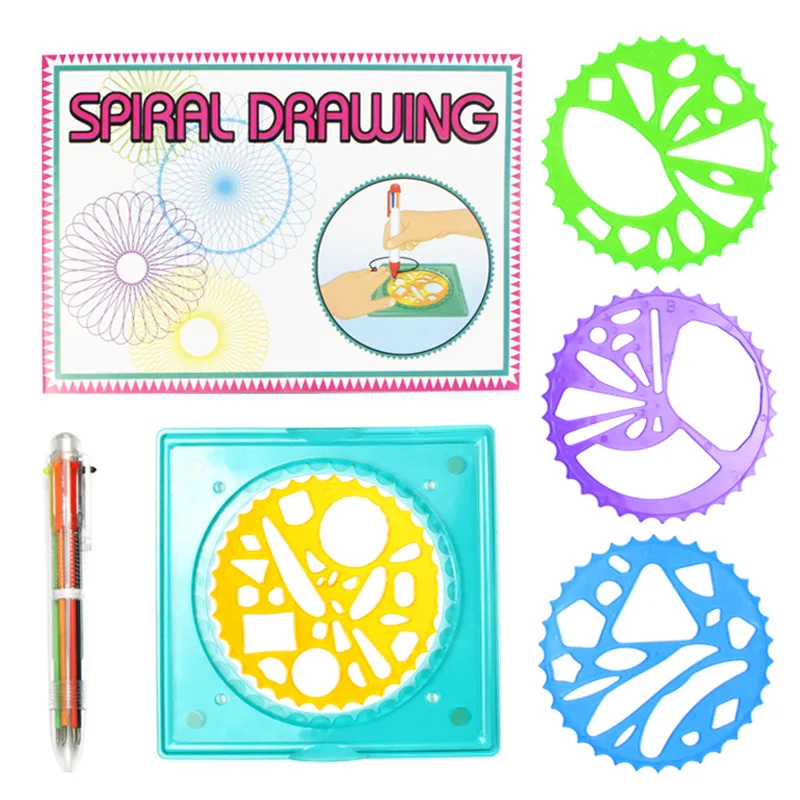 Линейка с цветами наборы дети головоломки шаблон рисования мультфильм