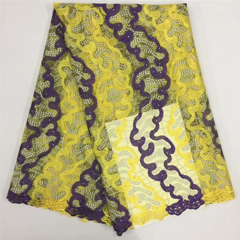 Кружевная ткань в африканском стиле 2017 кружевная с вышивкой нигерийском для