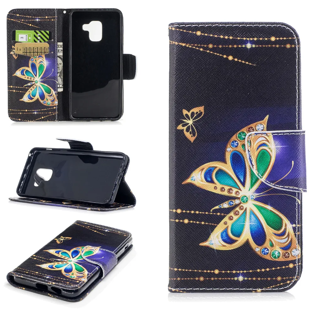 JFWEN для Funda samsung Galaxy A6 A8 Чехол-кошелек кожаный флип-чехол для телефона для Coque samsung A6 J4 J6 A8 Plus чехол-крышка