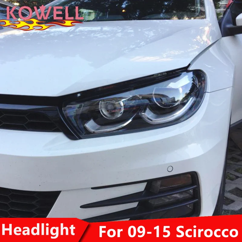 Автостайлинг KOWELL для VW Scirocco1.4T светодиодные фары 2009 2017 Scirocco drl H7 hid Q5 Биксеноновые