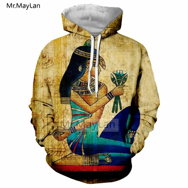Egyptian 3d Tee 02 3D принт древний Египетский жакет для женщин/мужчин винтажные пуловеры с капюшоном мужская уличная одежда золотые толстовки с капюшоном наряды негабаритных размеров - Цвет: Egyptian 3d Tee 02