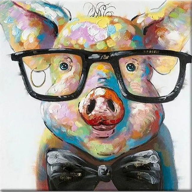 DIY 5D Diamond painting cross stitch Color pig full square diamond mosaic embroidery city picture rhinestones hobby Handicraft | Дом и сад
