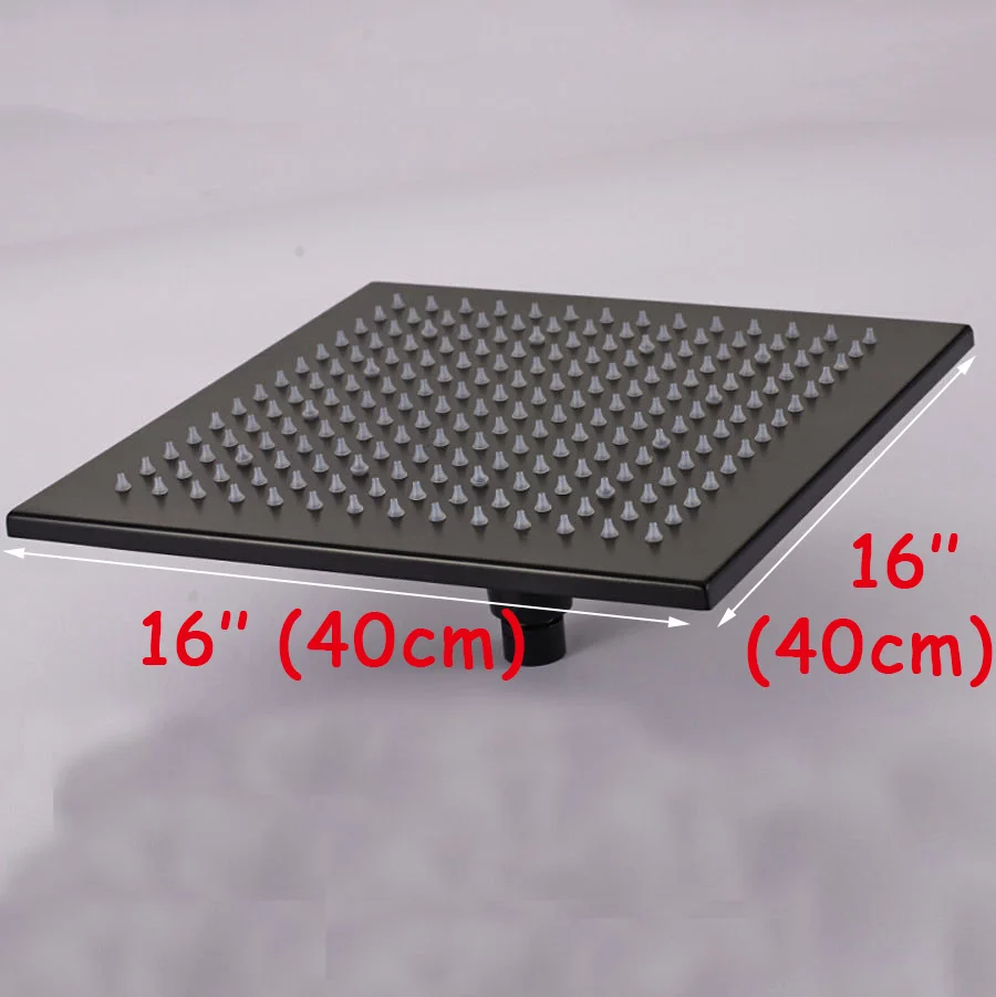 16inch Ulgksd Душевая насадка для ванной комнаты 8 ''/10''/12 ''/16'' 20 ''масло терли Бронзовый Смеситель для душа для ванны дождевая насадка для душа s para ванная комната - Цвет: 16inch