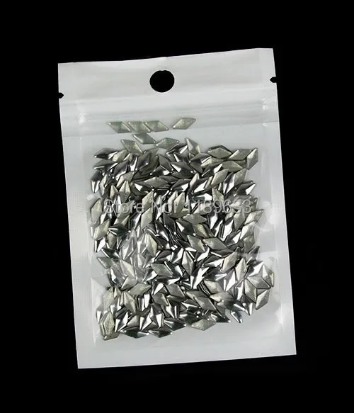 1000PCS/pack 3D Design Nail Art Decoration Rhombus Metallic Gold &ampSilver Studs Tips DIY nail art tools | Красота и здоровье