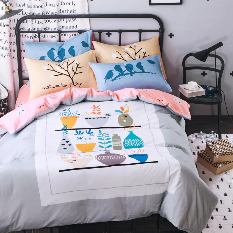 Благородный комплект постельного белья из 4 предметов 100% высококачественный