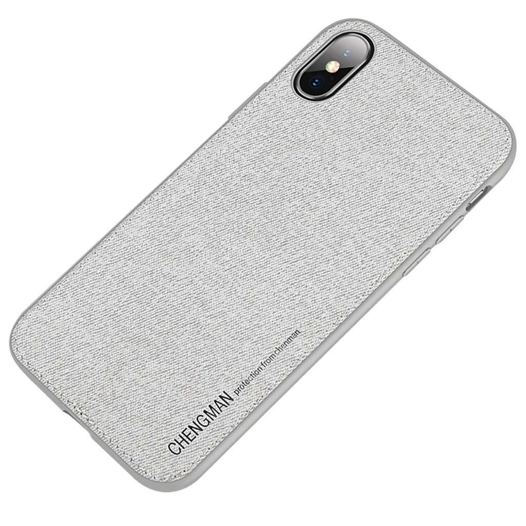 Z514 phone cover 2019 CHENGMAN For iPhone X TPU Cases Cloth Washable Invisible Magnet 5.8 Inch |