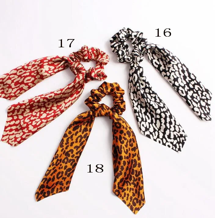 Vintage Women Headwear Turban DIY Bow Streamers Hair Scrunchies Ribbon Ties Horsetail Head Wrap Accessories F307 |