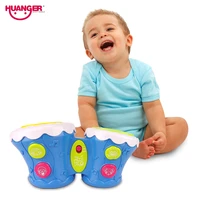huanger kids timbrel baby mini drum percussion musical joy instrument 1 year educational children toy set as plastic infant gift