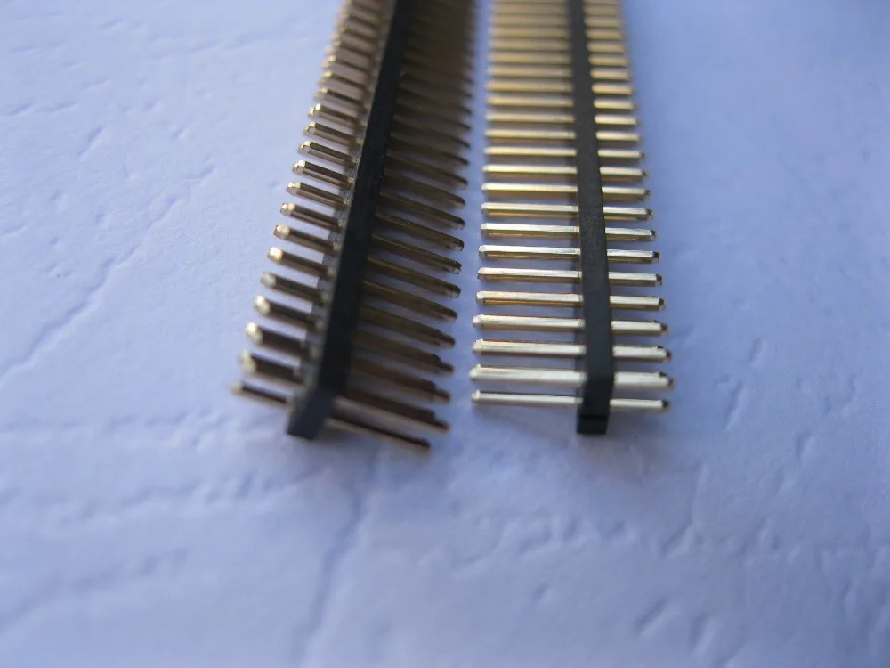 200 шт. позолоченный 2 54 мм хрупкий штыревой разъем 2x40 80pin двухрядный разъем|strip|8 pin