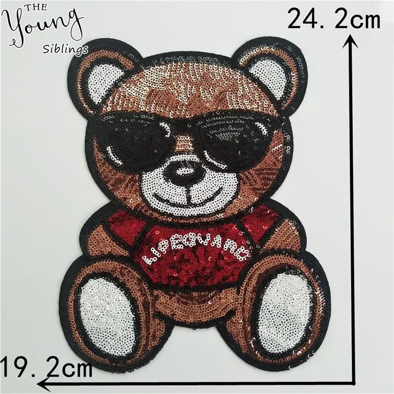 Горячая Распродажа мультяшная термоплавкая клейкая аппликация вышивка блестки