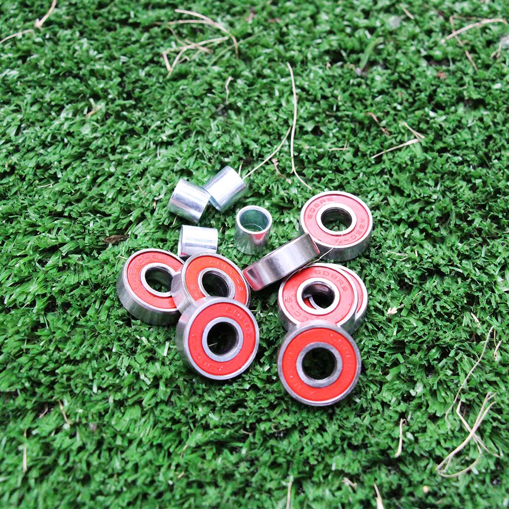 Печатные колеса 52 мм * 30 части скейтборда и свободные подшипники белый PU 4 шт.