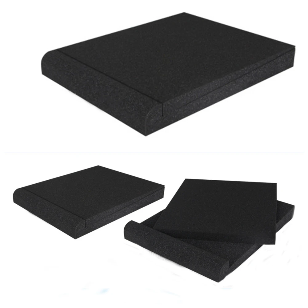 1 set Sponge Black Studio Monitor Speaker Acoustic Isolation Foam Isolator Pads For Recording Studios Promotion | Обустройство дома