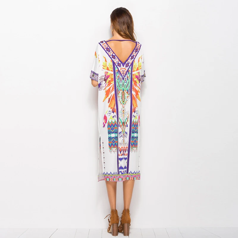 Платье женское повседневное длинное с принтом на лето 2019|Женские платья| |