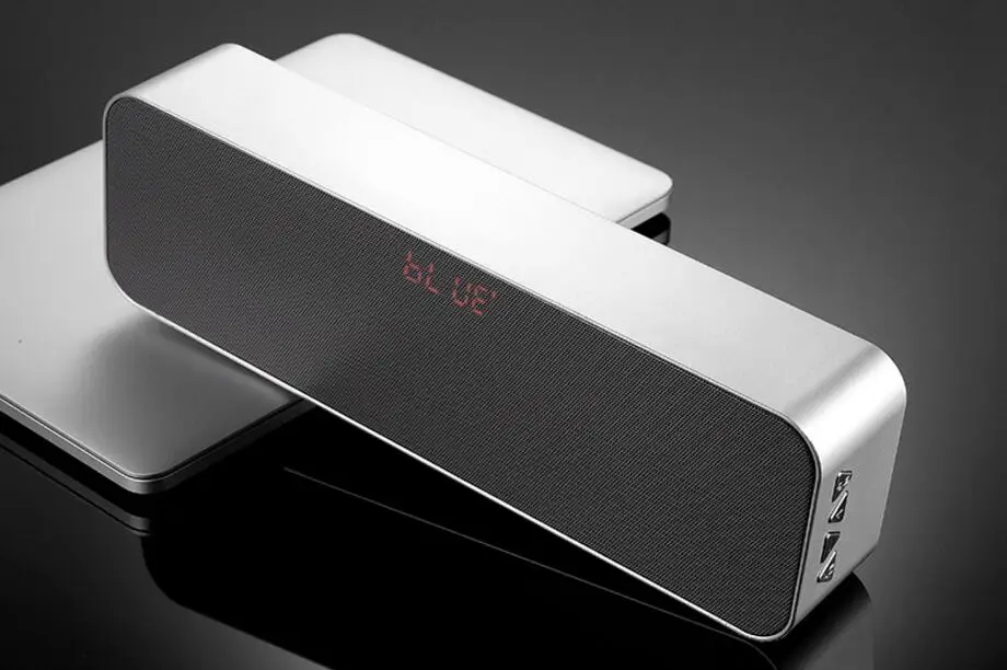 Портативный беспроводной Bluetooth динамик, двойной рог тяжелый бас эффект, светодио дный стерео светодиодный дисплей, наружный динамик FM, Bluetooth аудио - Цвет: 7046