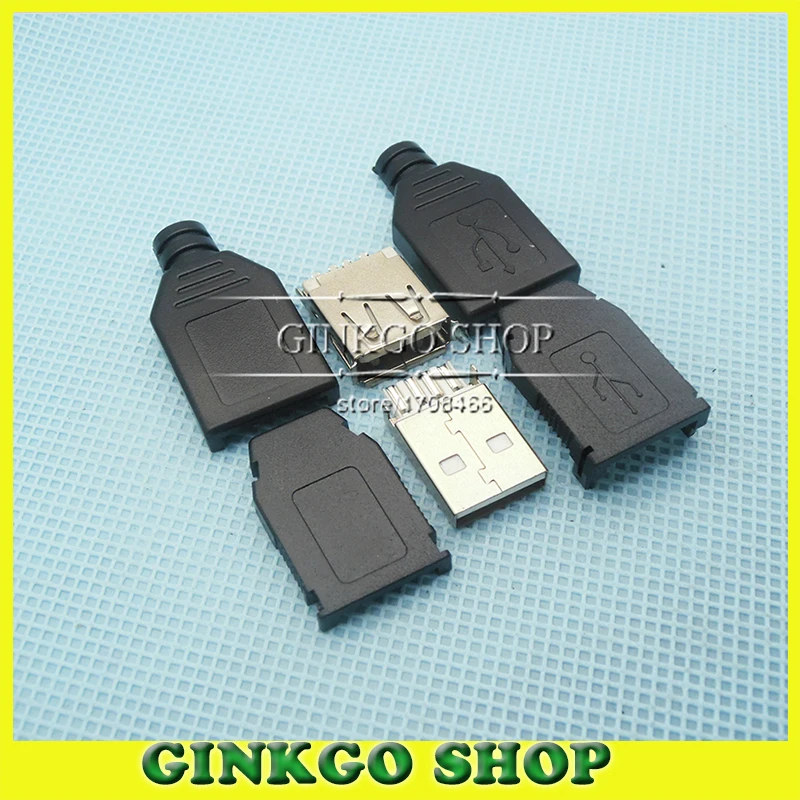50 компл./лот 3 в 1 6 мм большое отверстие 2 0 USB штекерные наборы + комплектов
