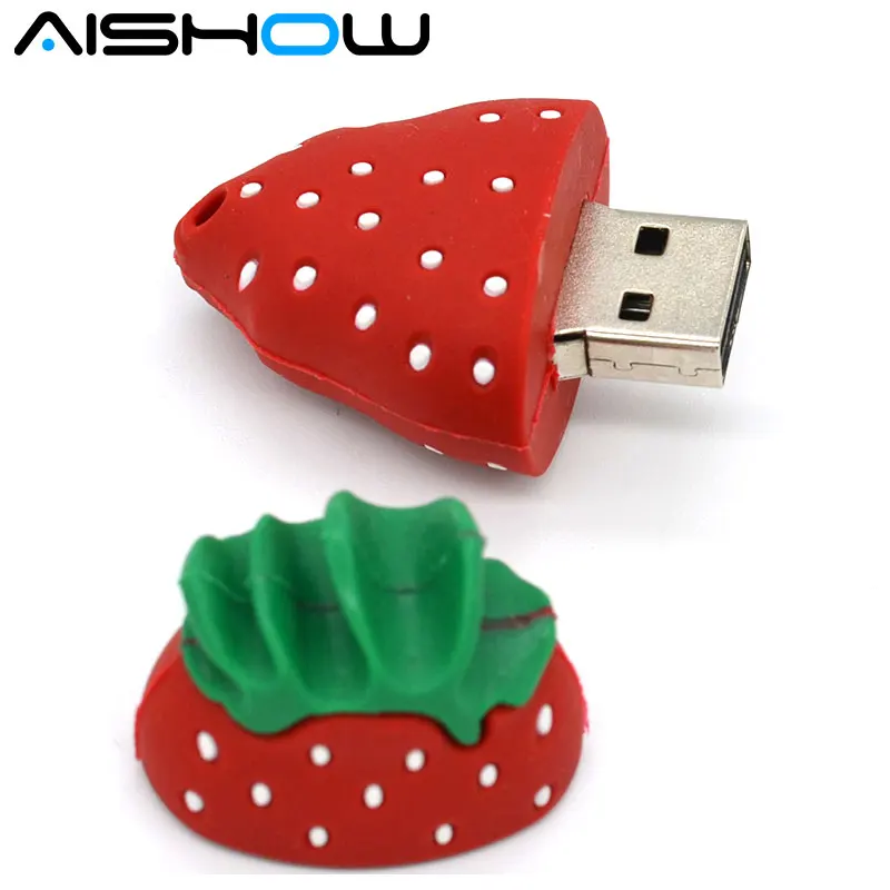 Модель арбуза мультфильм USB флеш накопитель Клубника флэш карты 4gb/8gb/16gb/32gb/64 ГБ