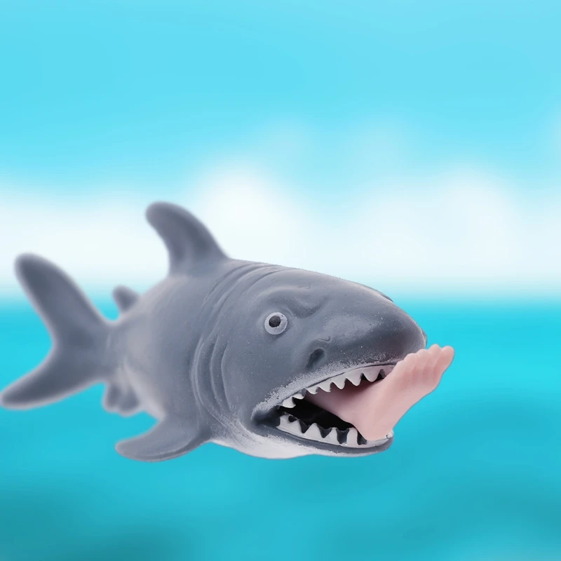 

Shark Squeeze Toy Fun Stress Reliever Press To Spit Leg Kids Novelty Gift