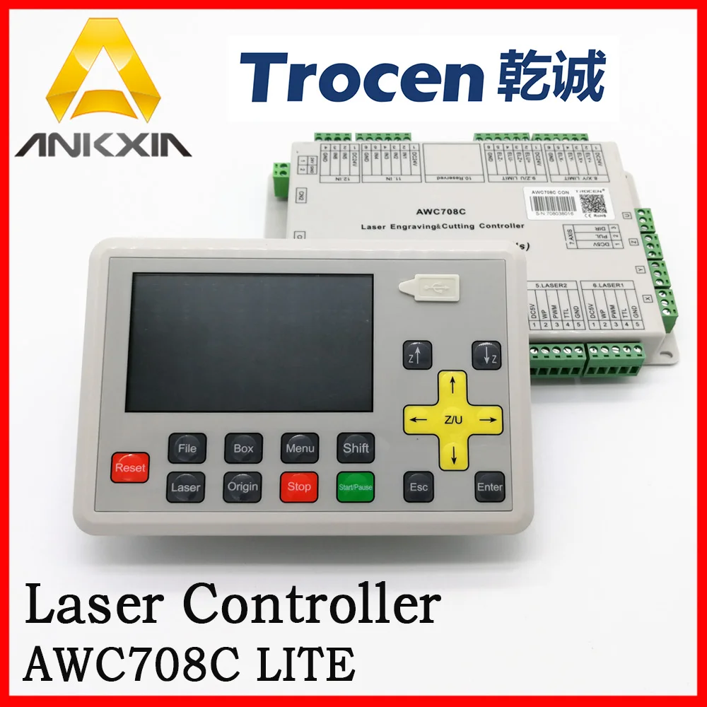 Trocen Anywells AWC708C LITE Co2 лазерный контроллер платы карты системы для лазерной резки гравировальный станок