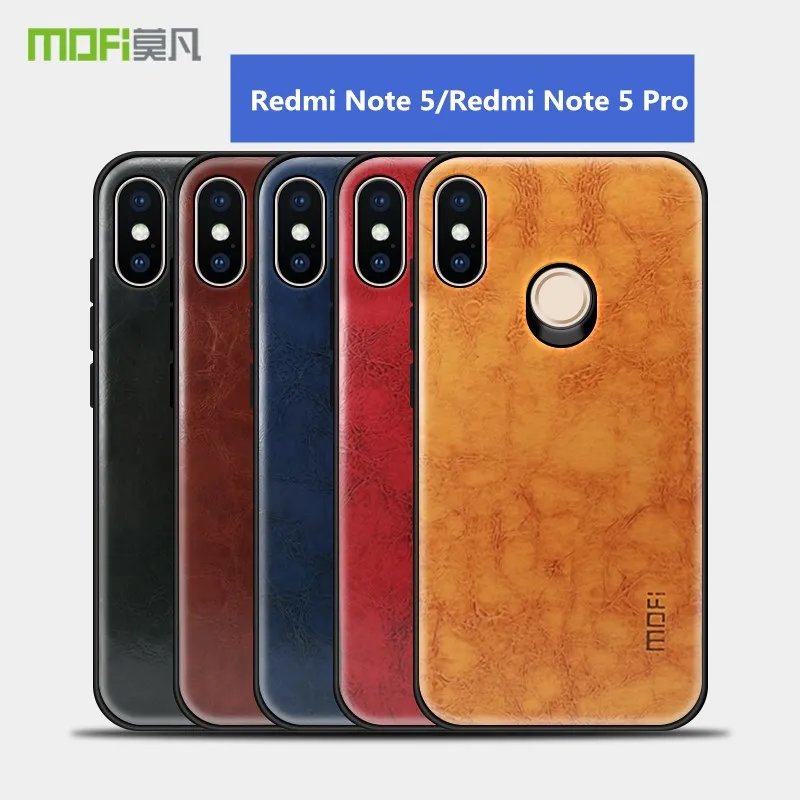 Ретро чехол MOFI из искусственной кожи Crazy Horse для Xiaomi Redmi Note 5 Классический