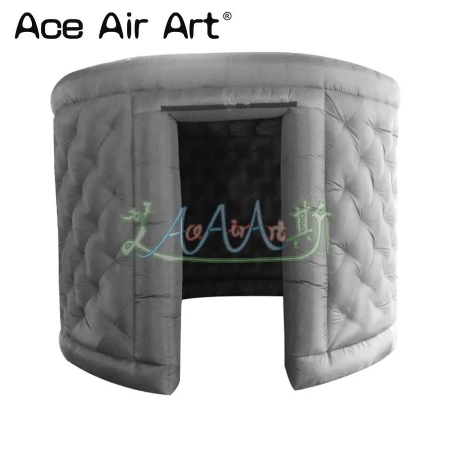 

Gray Curly inflatable photo booth,curved foto wall station,selfie kiosk for wedding party and trade events