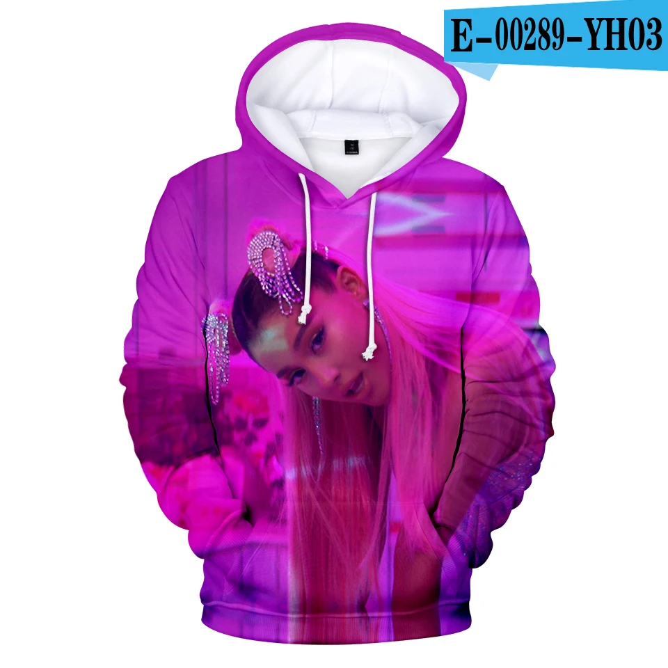 3D Ariana Grande Thank U следующий альбом Highstreet Cool Женская и мужская одежда горячая Распродажа повседневные крутые худи Harajuku толстовки - Цвет: Темно-серый