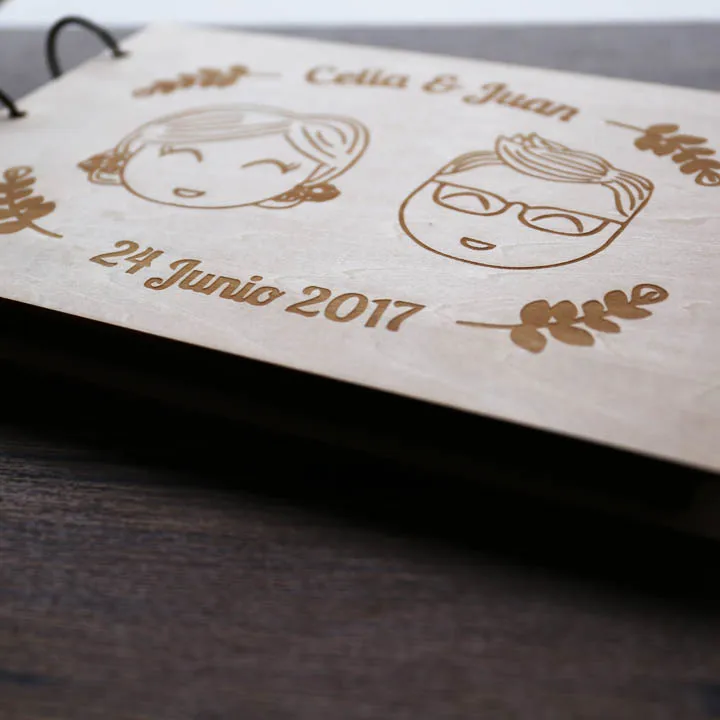 Персонализированная забавная Свадебная Гостевая книга деревянная жениха и