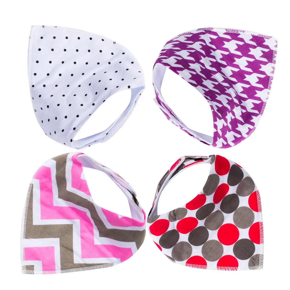 Лидер продаж! 4 шт./лот 8 видов стилей детские нагрудники из хлопка мягкий детский