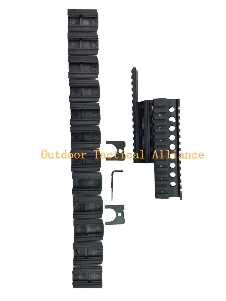 Airsoft Tactical AK 74U Airsoft Quad Ris Rail Scope Mount Handguard Rail 12 шт. Picatinny Чехлы для охоты аксессуары для стрельбы