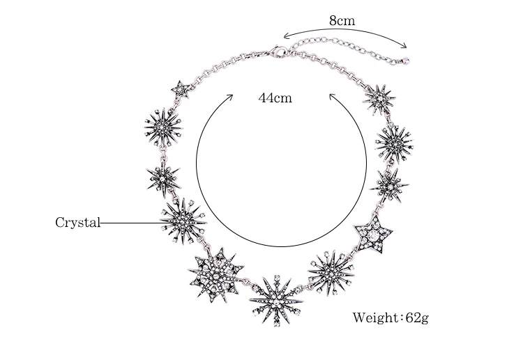 Joolim ювелирные изделия оптом/ красивых сверкающих Starburst Снежинка ожерелье браслет комплект ювелирных изделий женщин ювелирные изделия Bijoux