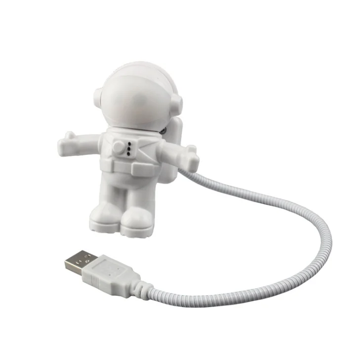 Стильный крутой космонавт USB светодиодный регулируемый ночной Светильник для компьютера PC лампа Настольный светильник чистый белый