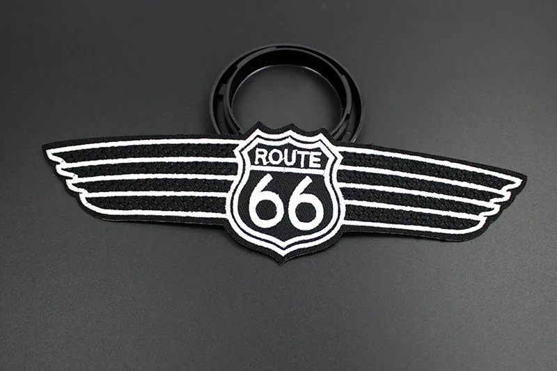 Большой размер Черный Route 66 бейджи патчи клеящиеся утюгом украшения аппликация для одежды нашивки для куртки «сделай сам» Лоскутная работа