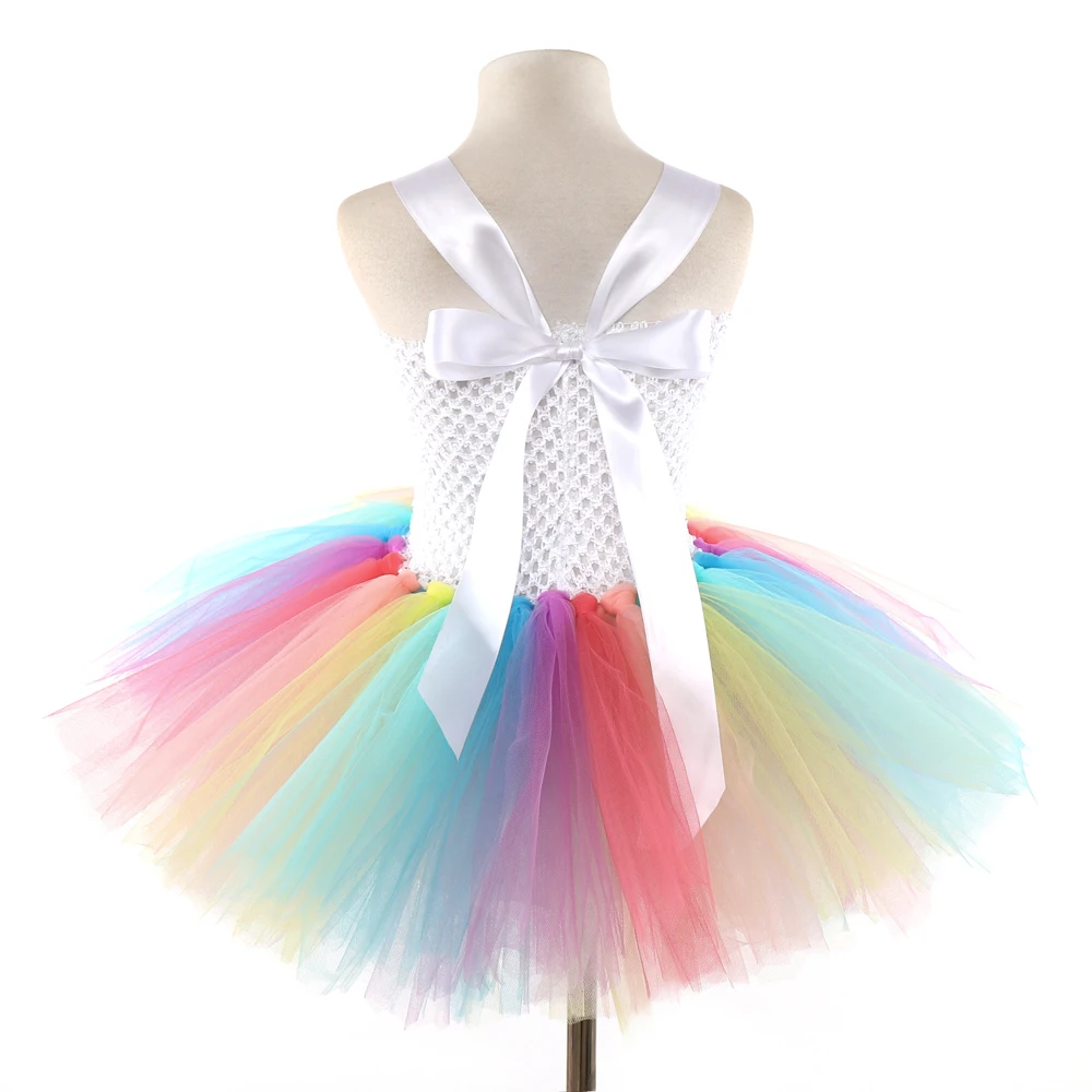 Girls Mermaid Flowers Tutu Dress With Headband Cotton Lining Matching Hair Hoop Set for Kids Birthday Theme Party | Тематическая