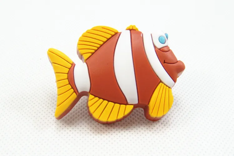 Yellow Fish 1 шт. Мультяшные ручки для шкафов комоды мягкие ручки для ящиков для детской комнаты детская мебель Декор дверная ручка - Цвет: Yellow Fish