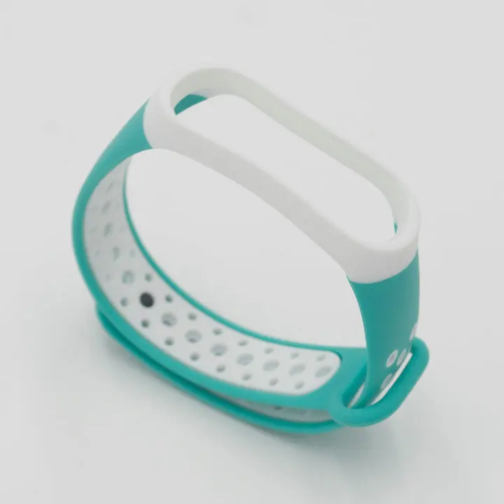 Смарт mi Band 3 4 Смарт-часы ремешок спортивный силиконовый mi 3 mi 4 умный Браслет для Xiaomi mi band 3 4 band 3 4 браслет Браслет для xiaomi mi Band 3 4 спортивный ремешок часы силиконовый ремешок для xiaomi mi band - Цвет: green white