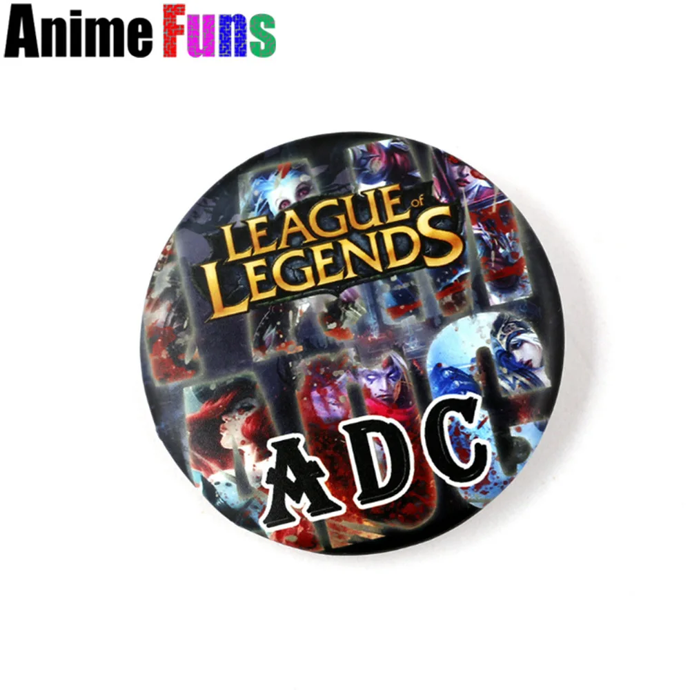 7 видов популярной игры Лига Легенд Postion Кнопка значок школьная сумка Броши игра