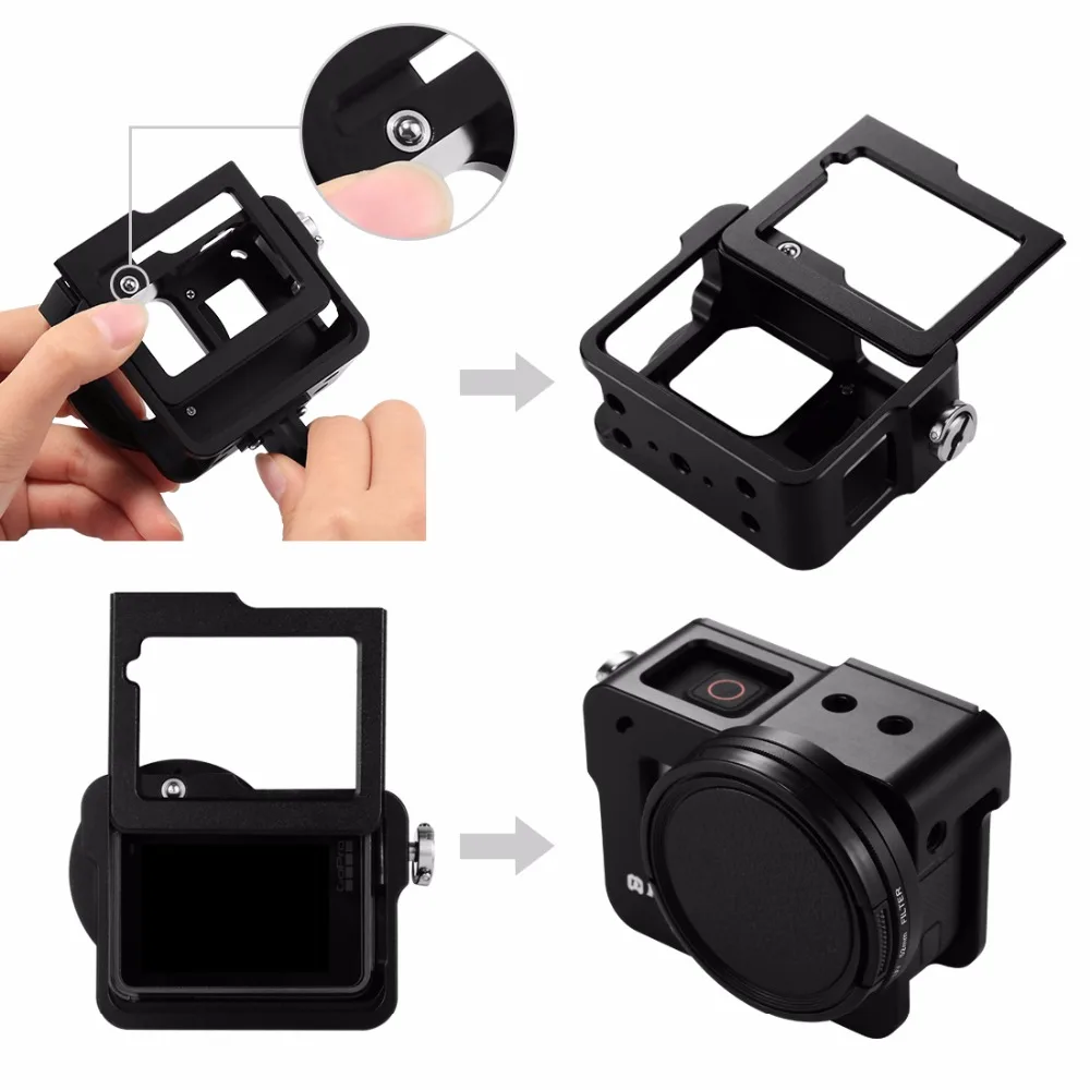 Чехол PULUZ для GoPro Hero 7 черный защитный чехол с ЧПУ + защитная рамка и