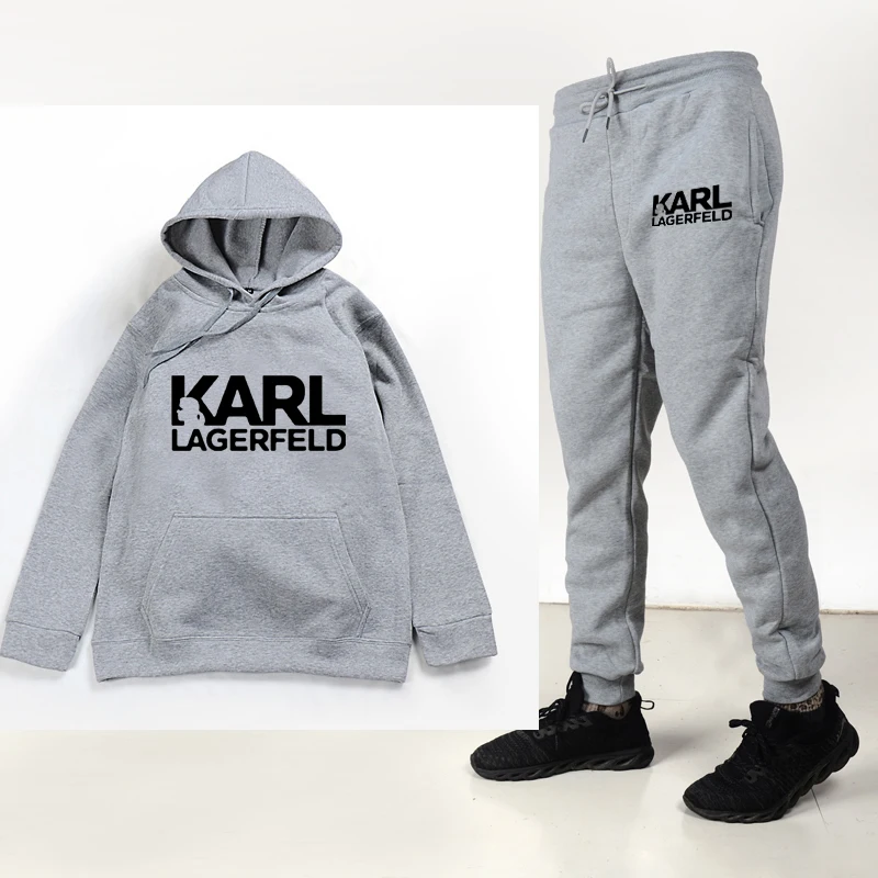 2019 распродажа мужской и женский бренд Karl Lagerfeld толстовка с капюшоном высокого