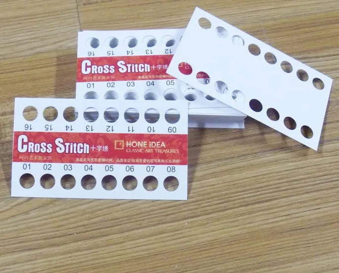 

30 pcs 01~16 holes thread pad paper floss organizer plate sheet for cross x stitching sewing DIY tool craft needlework set plus