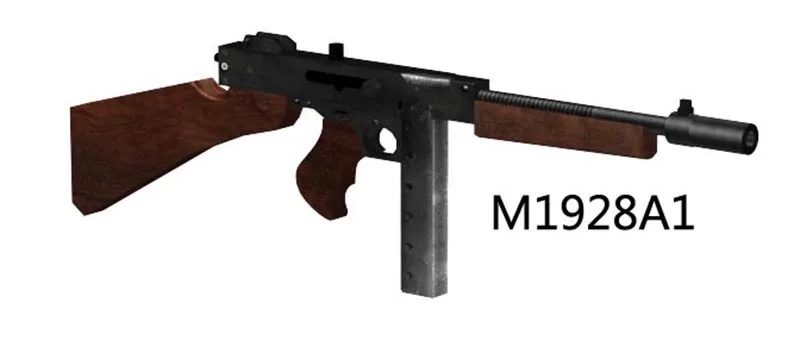 style 2 1: 1 бумага крафт весы Томпсон пистолет M1928 бумажная модель ручной работы игрушка для мальчика креативный подарок - Цвет: style 2
