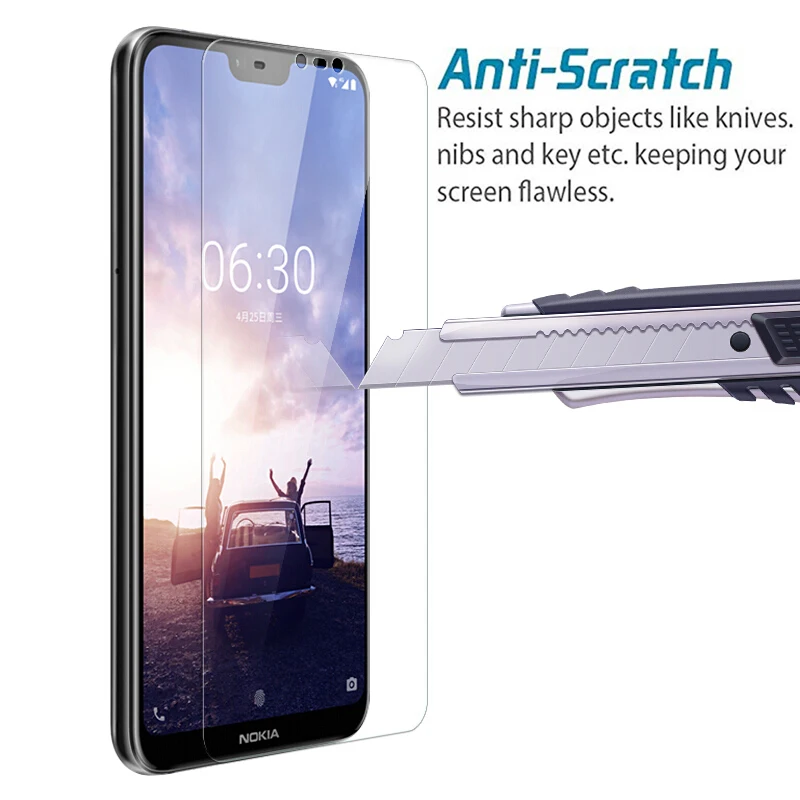 Protective Glass On For Nokia X6 Screen Protector Noka 7 Plus 8 2 3 6 5 Tempered Glas Sheet Tremp Safety 2.5D Film 9H | Мобильные