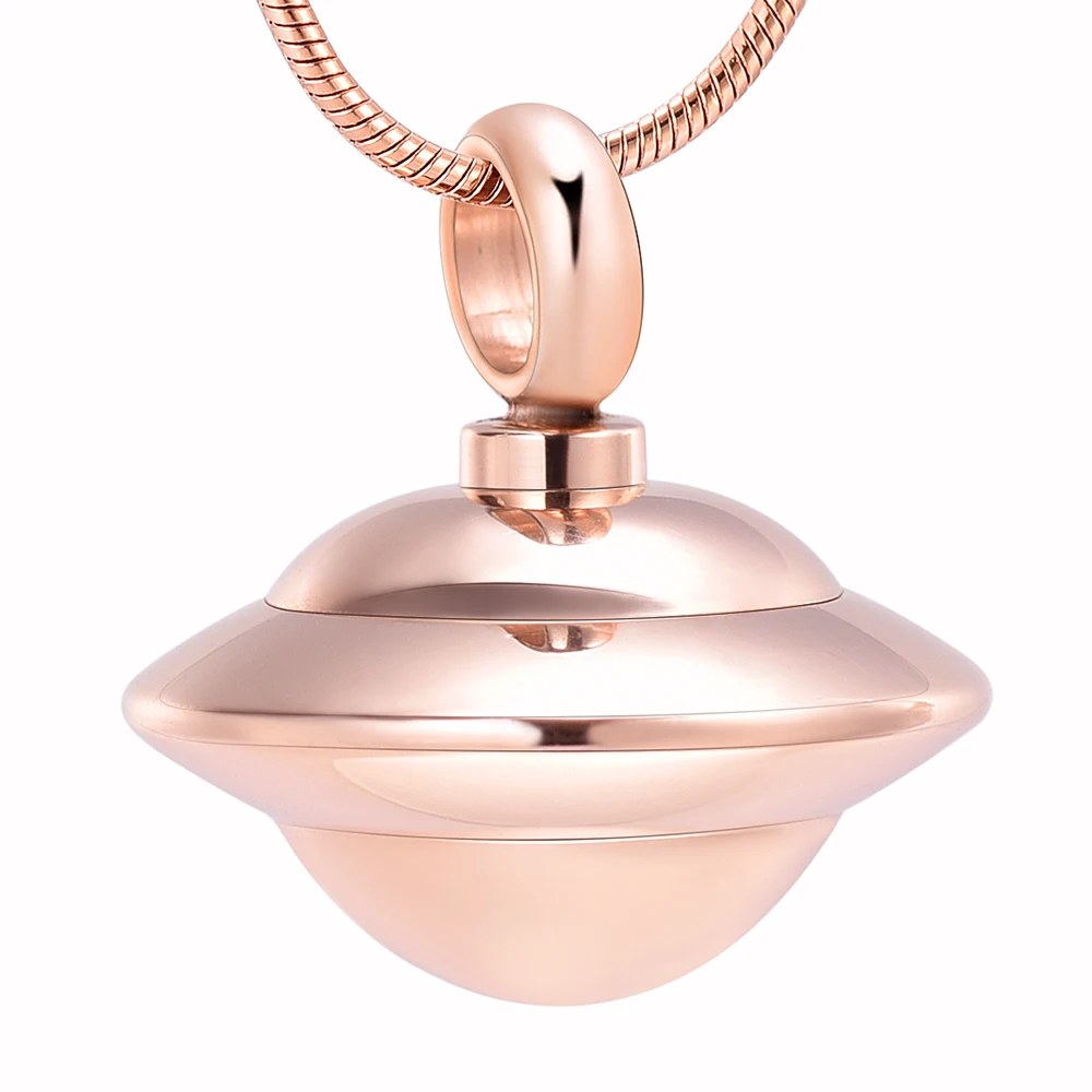 IJD10065 Personalized UFO Shape Stainless Steel Cremation Pendant Keepsake Necklace Ashes Urn for Pet/Human Memorial Jewelry | Украшения и