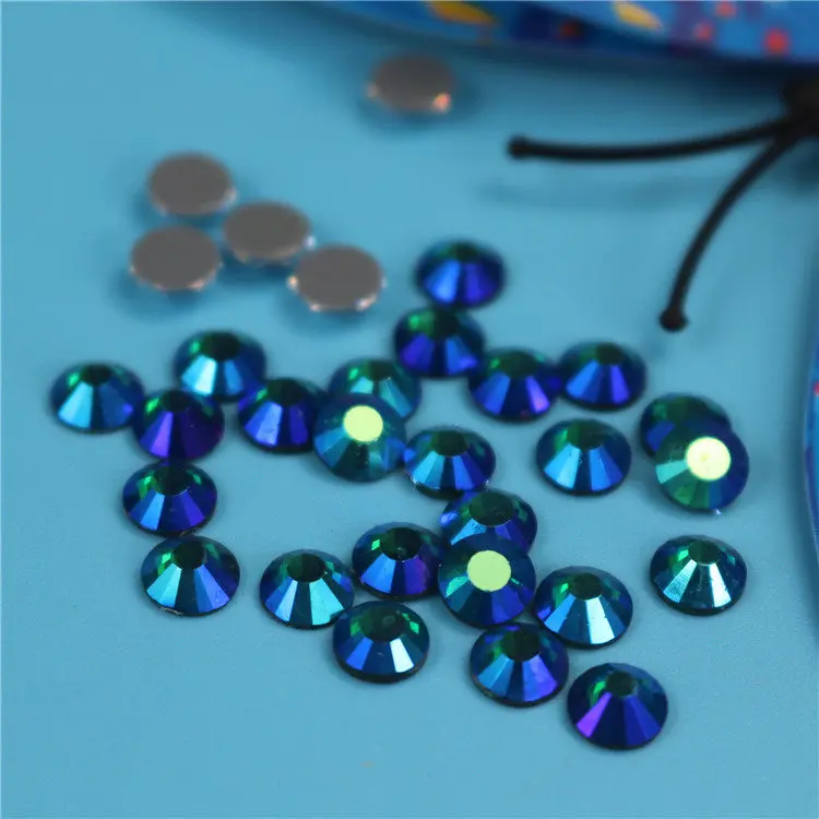 

1440pcs/lot Dark Green AB drill Non Hotfix Flatback Rhinestones for Make-up and Nails Art Decoration Glitter Gems Jewelry Beads