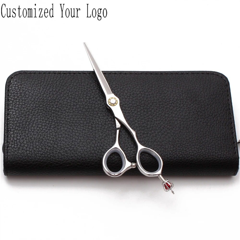 Ножницы Парикмахерские прямые с гравировкой и логотипом 5 дюйма 16 см | Красота