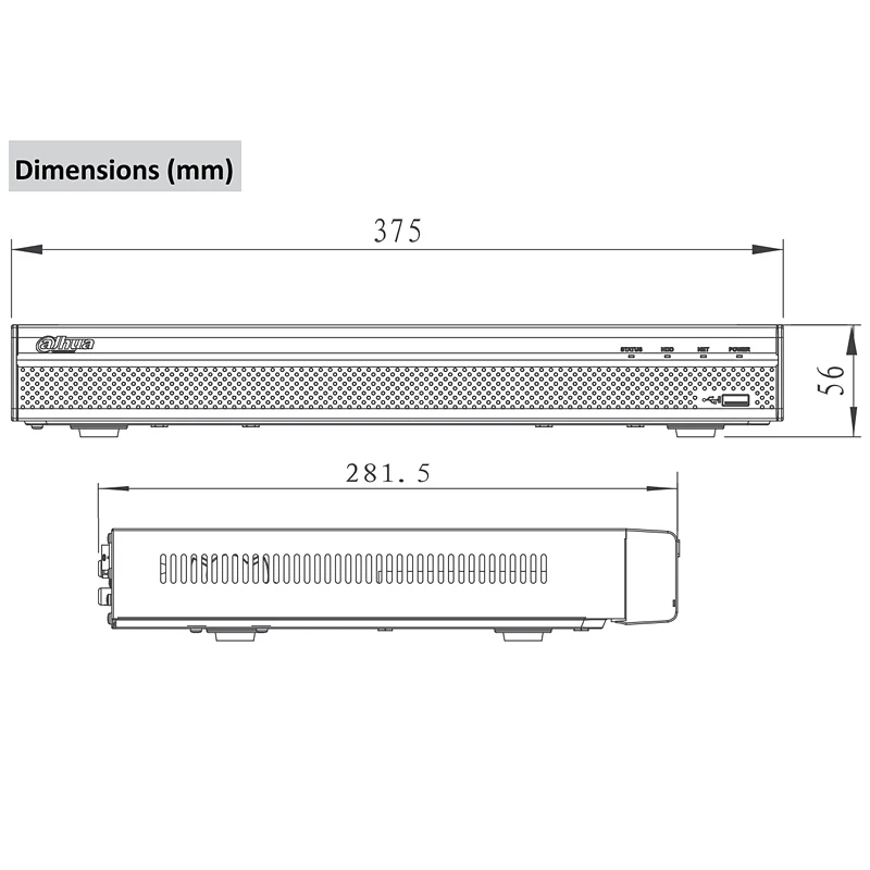 Оригинальный Dahua 8CH 16CH 32CH NVR5208 4KS2 NVR5216 H.265 Pro сетевой видеорегистратор до 12MP