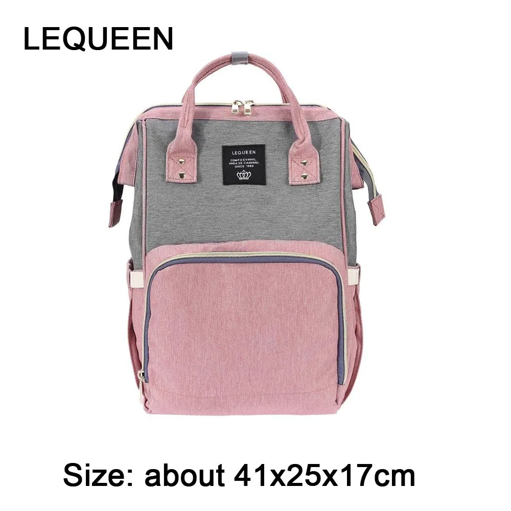 228831.01 LEQUEEN сумка для подгузников для мам, сумка для подгузников для мам, Большая вместительная Детская сумка для Mo, рюкзак для путешествий, дизайнерская сумка bolsa maternid sac bebe - Цвет: 228831.01