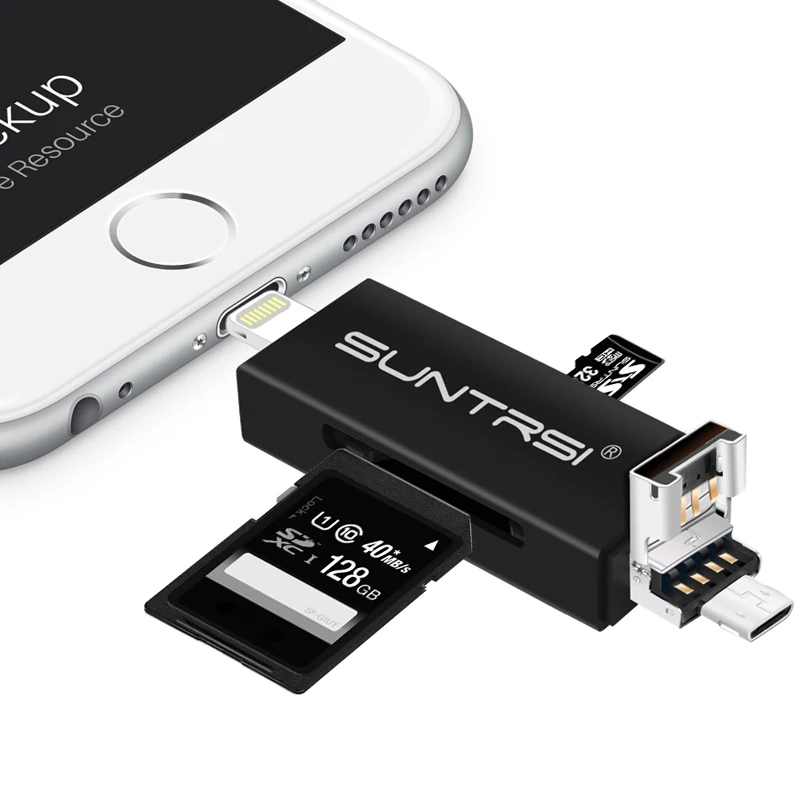 Suntrsi USB кардридер Micro SD TF OTG для смартфонов и ПК все в одном | Компьютеры офис