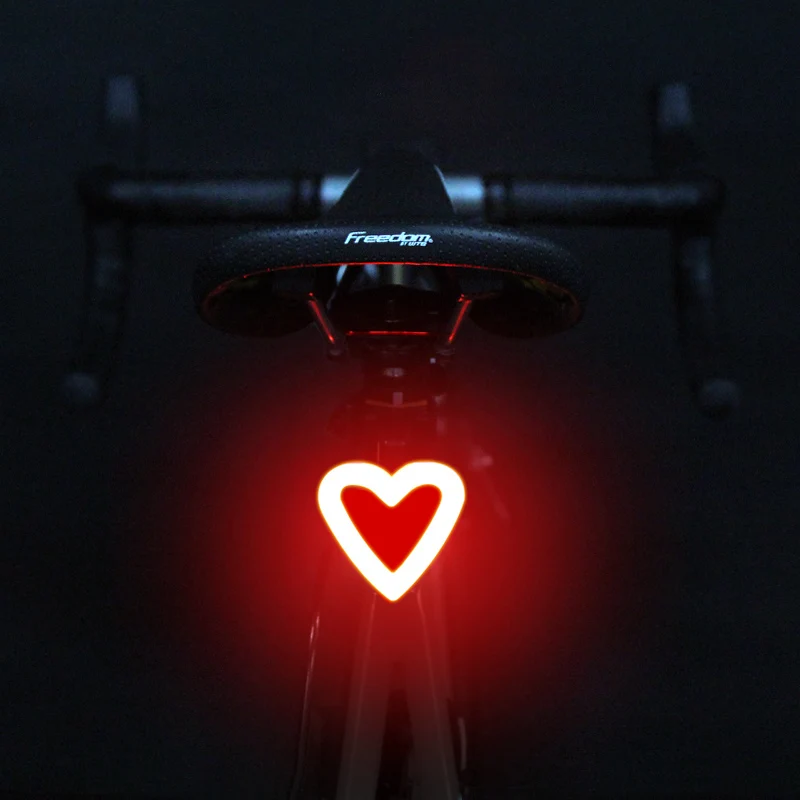New Bicycle LED Tail Light Safety Warning Night Mountain Bike Rear Lamp Usb Charging bike Creative taill | Спорт и развлечения