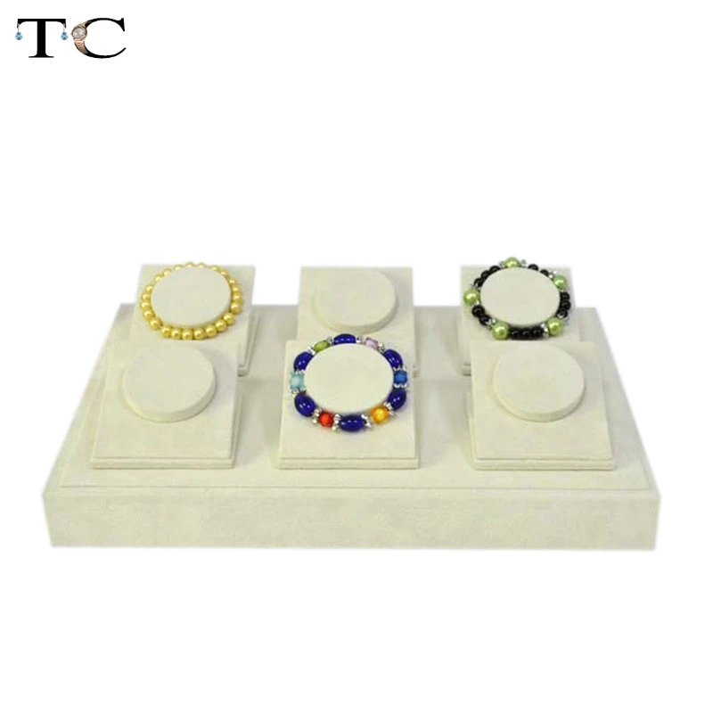 Ювелирные изделия Дисплей Браслет стенты браслет держатель стенд бежевый бархат