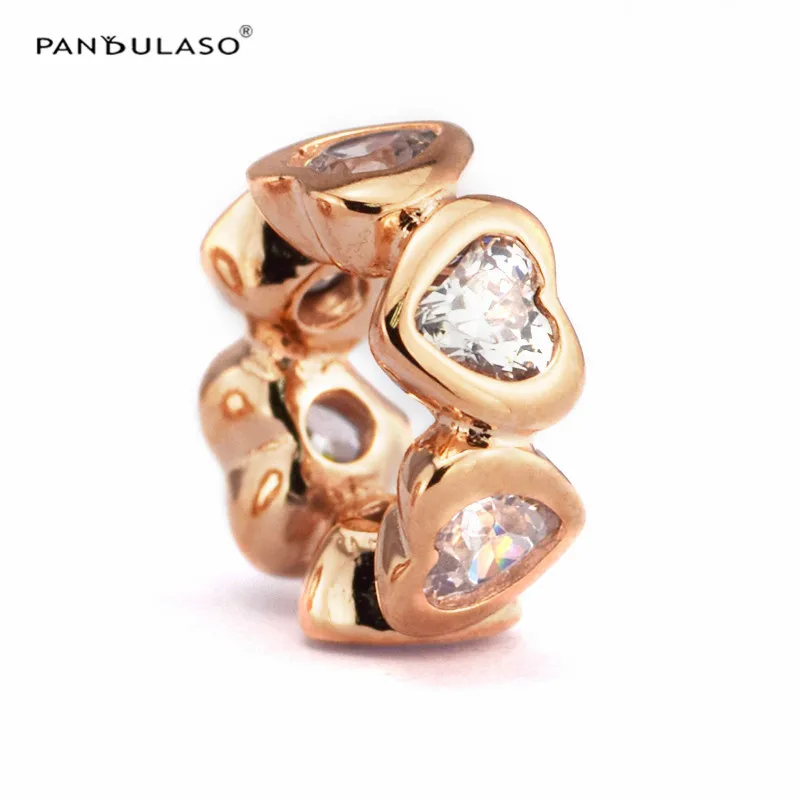 Розовое золото Цвет 925 стерлингового серебра ювелирные подвески в виде бус